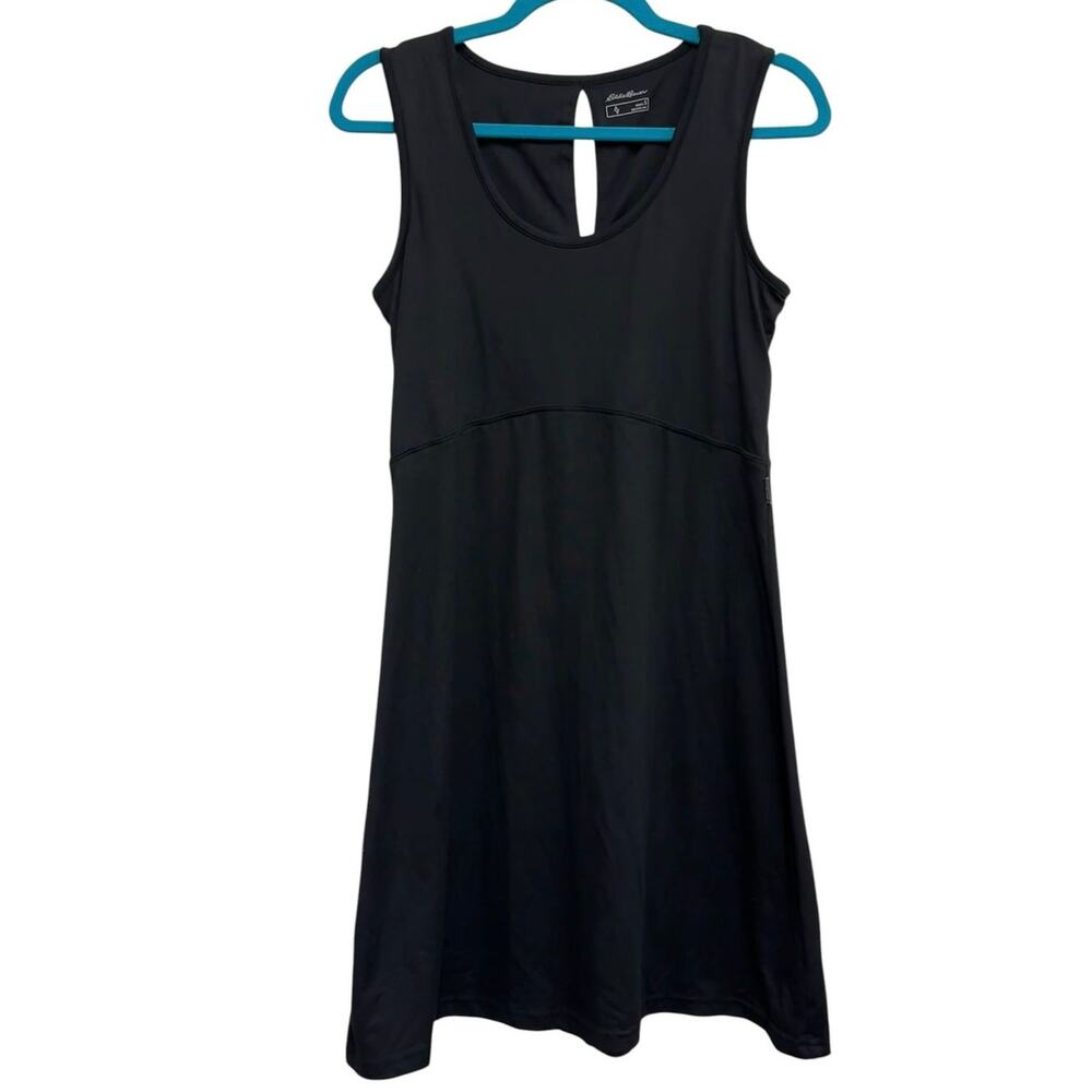 Eddie Bauer Black Sleeveless Dress Womens Small Keyhole Back